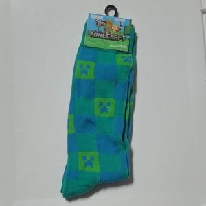 Casual Green and Blue Crew Socks